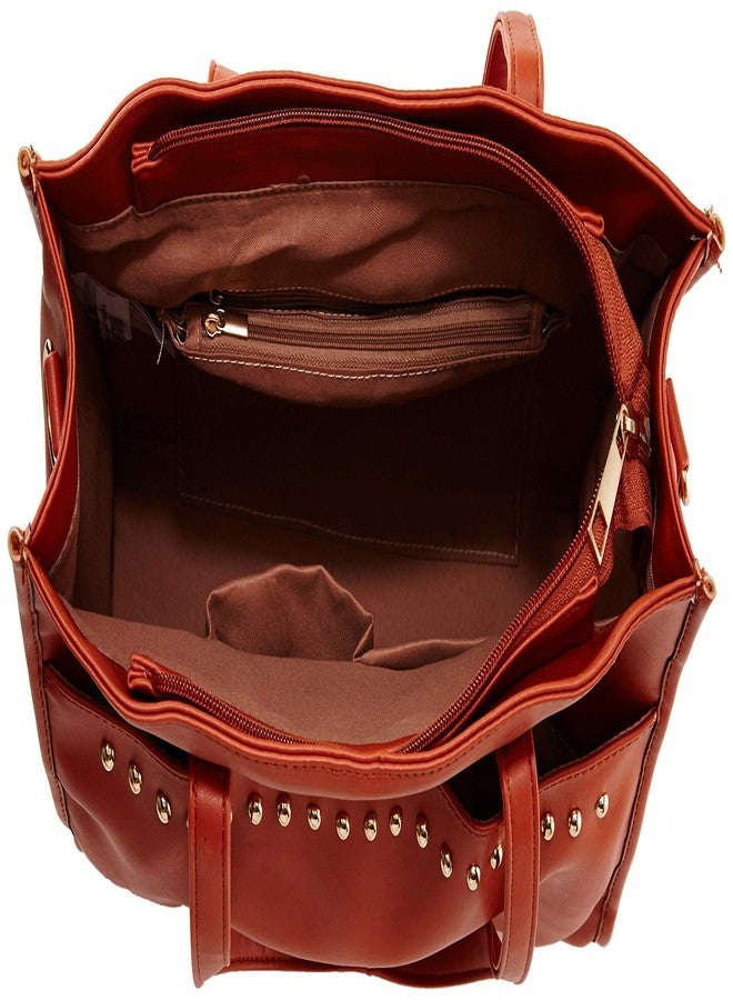 Caprese womens TEENA T Large TAN Tote Bag - Image 5